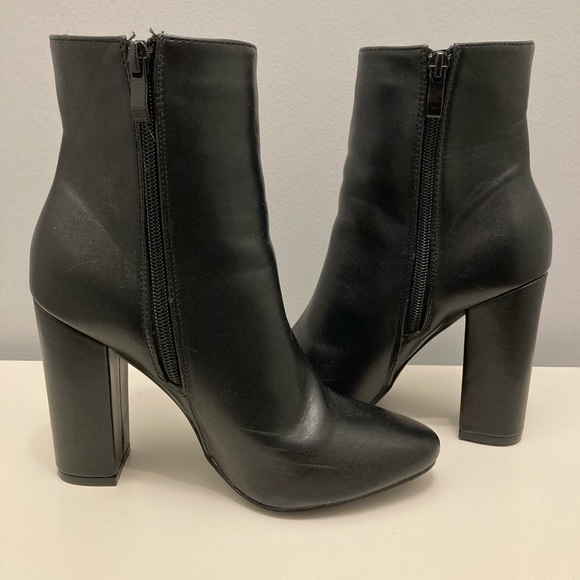 Black faux leather booties - Picture 4 of 4